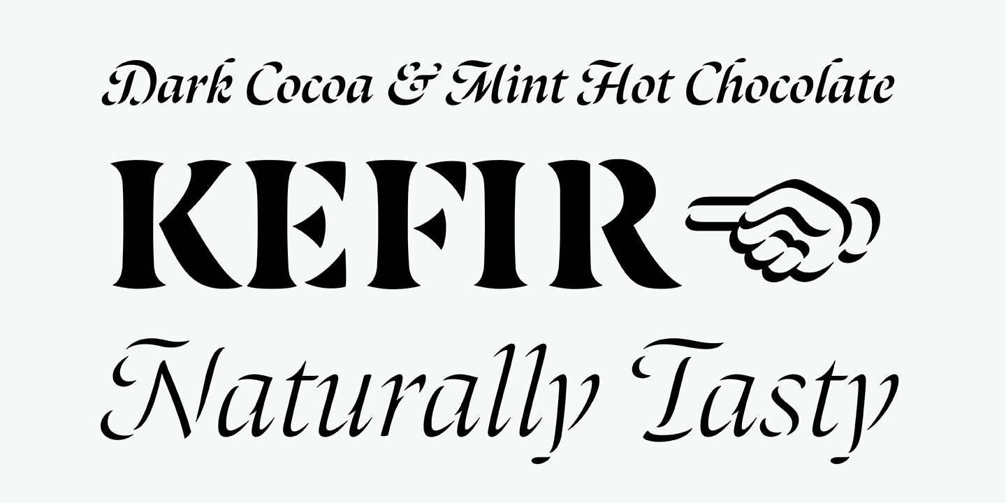 Beispiel einer Laima Italic-Schriftart